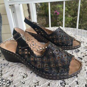Spring step Wedge open toe sandal